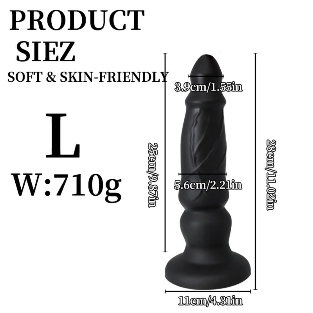 Anal Dildo & Butt Plug for Men Women - Unisex Silicone Anal Dilator for Stretching, Prostate Massager, G-Spot Toy, BDSM Adult Toy
