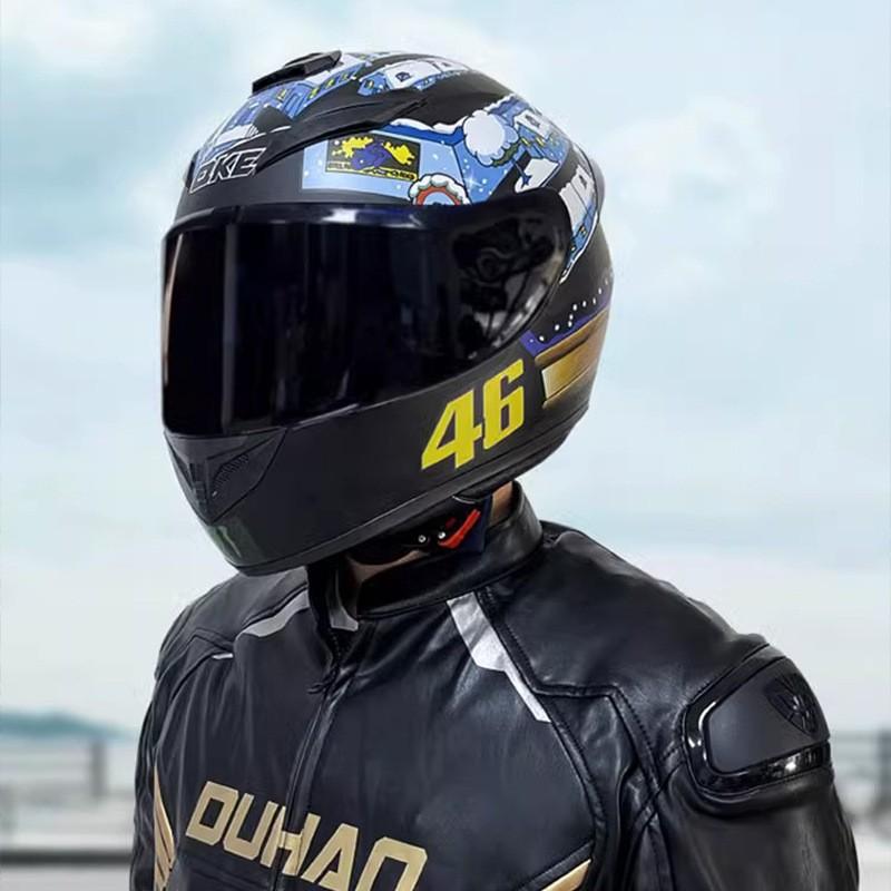 Full Face Motorcycle Helmet Men Women DOT ECE Certified All-Season Scooter Electric Bike Safety Gear