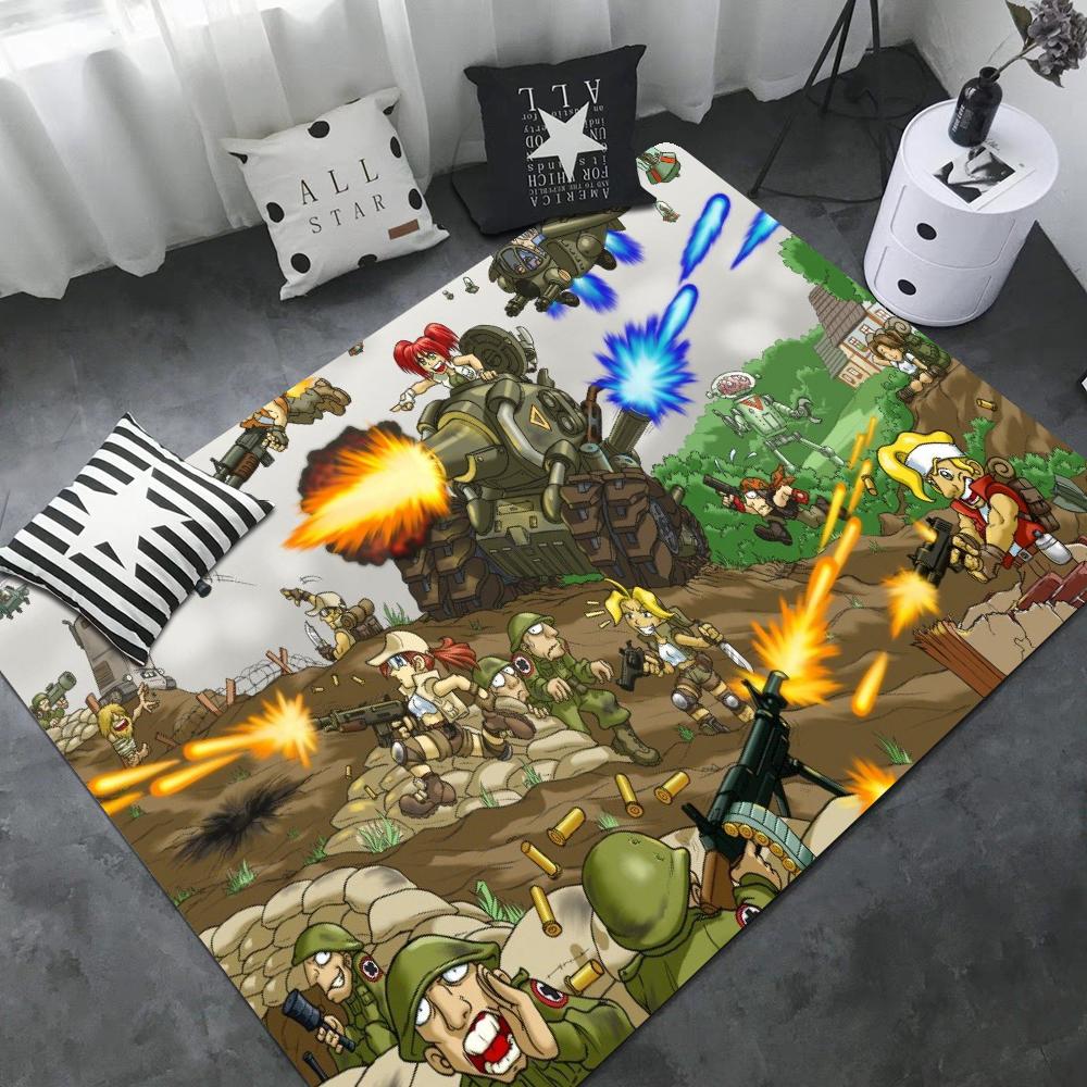 Retro Game Metal Slug Long Rugs Nordic Style Home Doormat Bathroom-Toilet Mats Bedroom Modern Home Decor
