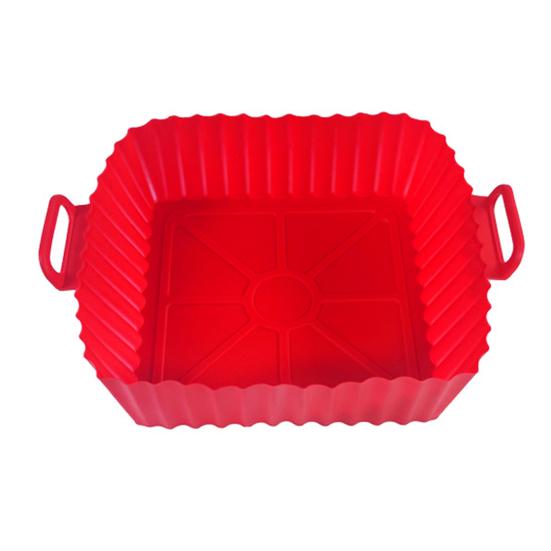 Air Fryer Liners Silicone Baking Tray Reusable Air-fryer Basket Air Fryer Cooking Mat Non-stick Pizza Pan Oven Kitchen Accessories