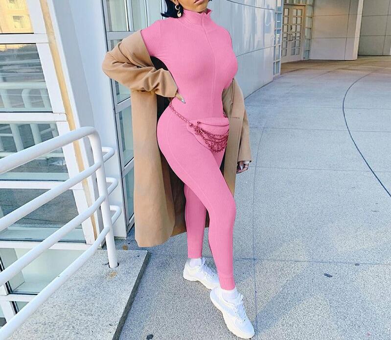 

Women s Embroidered High Neck Slim Fit Zipper Yoga Jumpsuit S