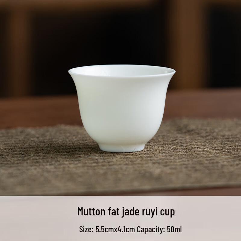Zhinianhua Pure White Ceramic Tea Cup