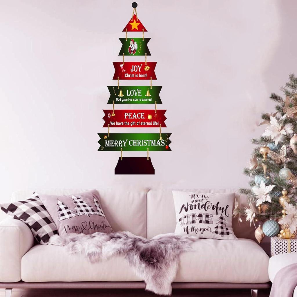 Colgante de pared decorativo navideño Artículo de decoración de arte en madera para Hogar | Oficina | Sala de estar | Dormitorio