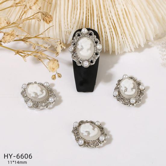 Yousheng 20Pcs Nail Art Jewelry Faux Pearl Rhinestone 3D Charms Alloy Craft DIY Nail Decoration Manicure Accessories for Nail Salon