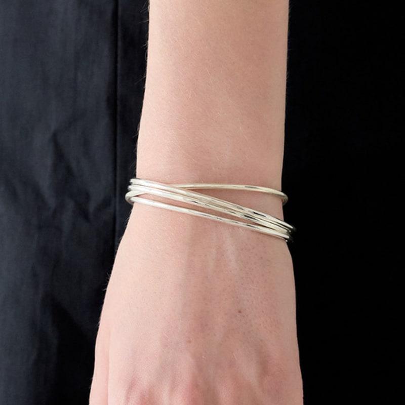 

aphrose лого чистий каркас браслет-бенгл 925 sivler