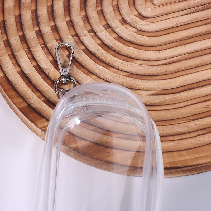 Creative Clear Outdoor Bag For Cartoon Plush Dolls Toys Transparent Mini Doll Pouch For Keychain Doll Anime Figure Storage Case