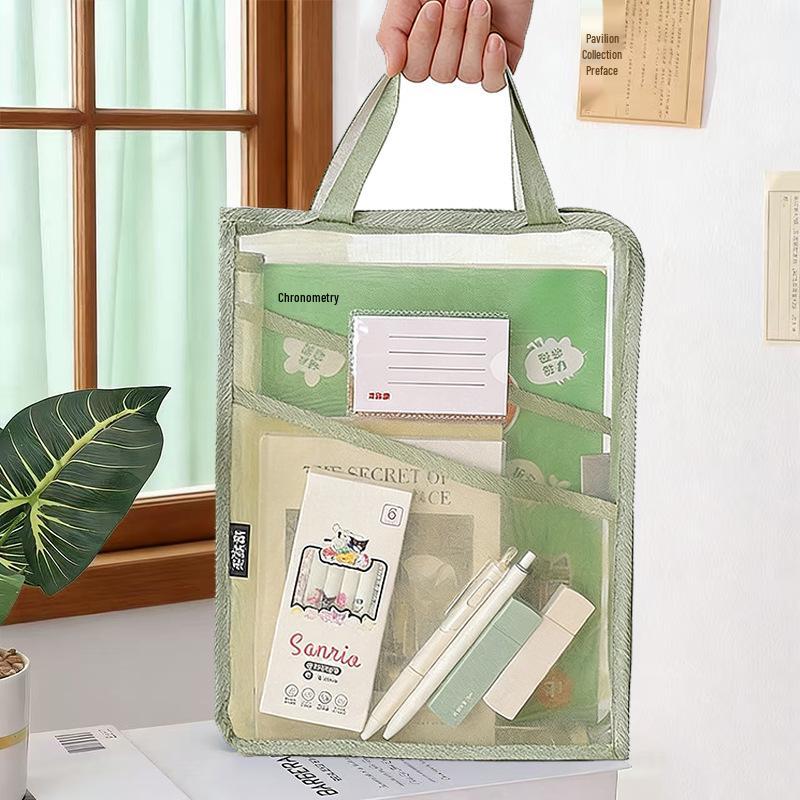 Popular L-Shaped Zippered File Bag - Student Organizer for Books and Papers