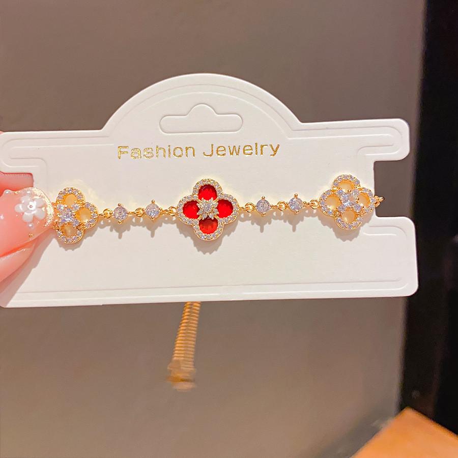 Floral Hand Chain With Gold Plating For Women Fashion Accessory Summer