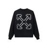 OFF WHITE Sweatshirts Men's Black Crew Neck Moderate Straight Fit OFFSWGLOGA10R