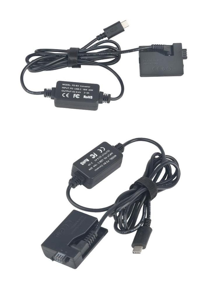 DRE5 PD/Type-C Adapter for Canon 450D, 1000D, 500D, KISS F with LP-E5 Dummy Battery