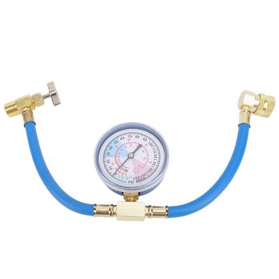 AC Refrigerant Recharge Hose Kit with Gauge 1 2in Can Tap Dispensing Valve R134A Quick Coupler for Car AC Air