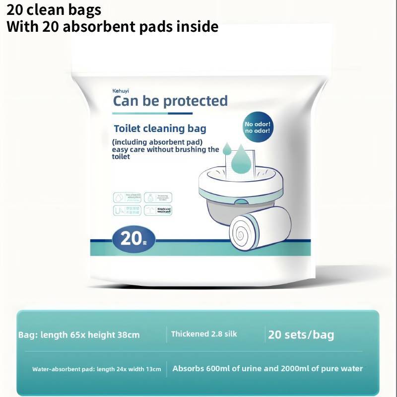 Saco Descartável para Resíduos de Banheiro com Tapete Super Absorvente para Idosos e Assistência Domiciliar
