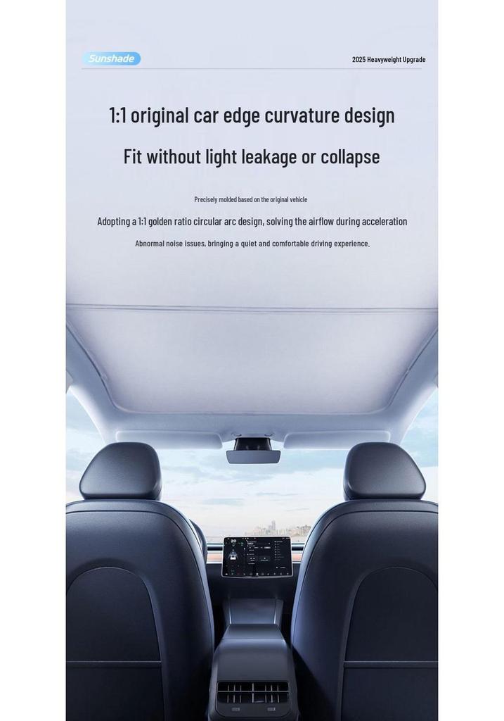 Tesla Model Y/3 Schiebedach & Windschutzscheiben-Sonnenschutz: Wärmedämmungszubehör.