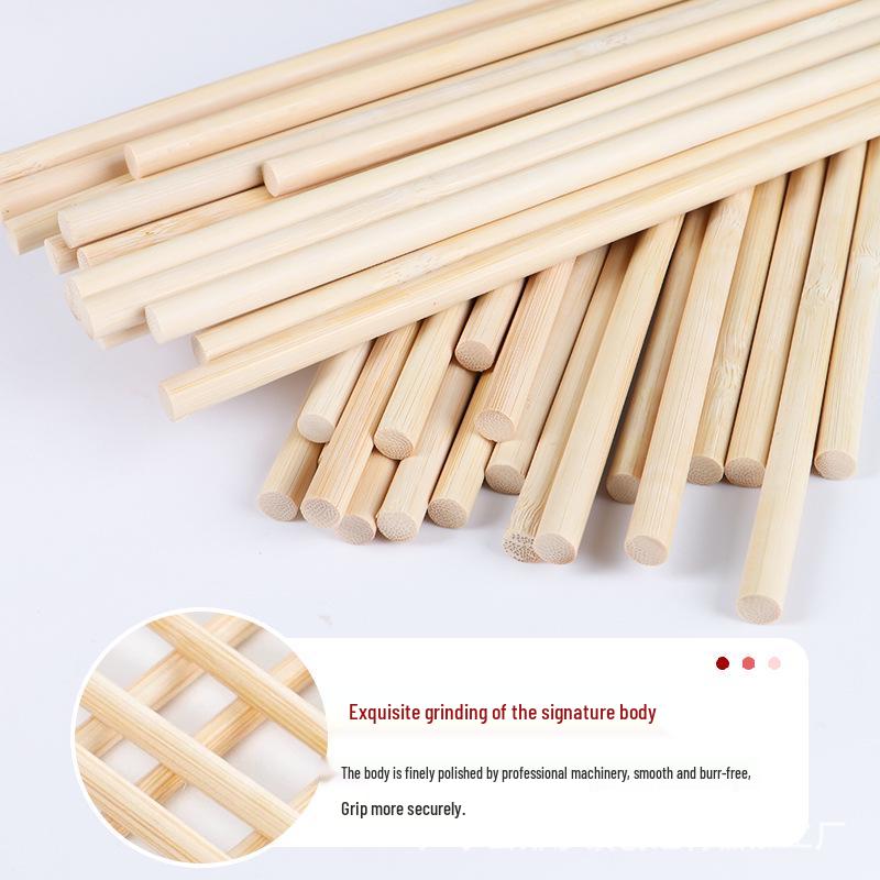 Szaszłyki bambusowe: Grubość 5-10 mm, Idealny na grille, do rękodzieła, projektów DIY, masztów flagowych, aranżacji kwiatowych, suszenia makaronu, klatek dla ptaków.