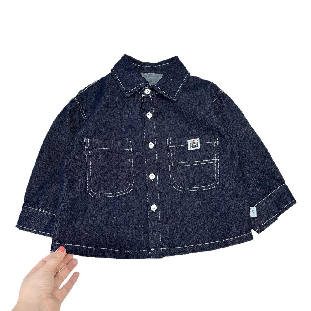 Boys' Trendy Spring Denim Shirt: 2026 New Style Casual Jacket for Kids