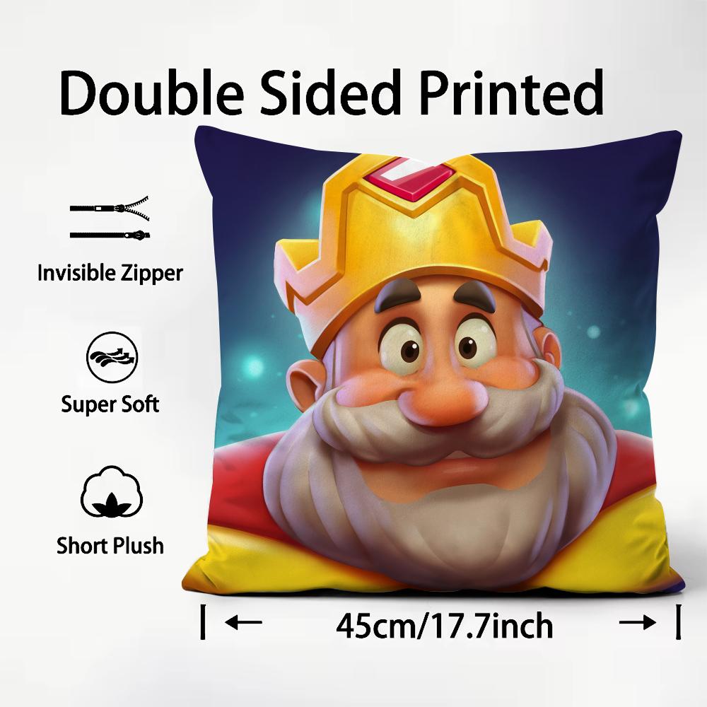 Royal Match game Cushion Cover Premium Comfort Reversible Pillow Cove -Two in One Design for Any Room & Car Interior