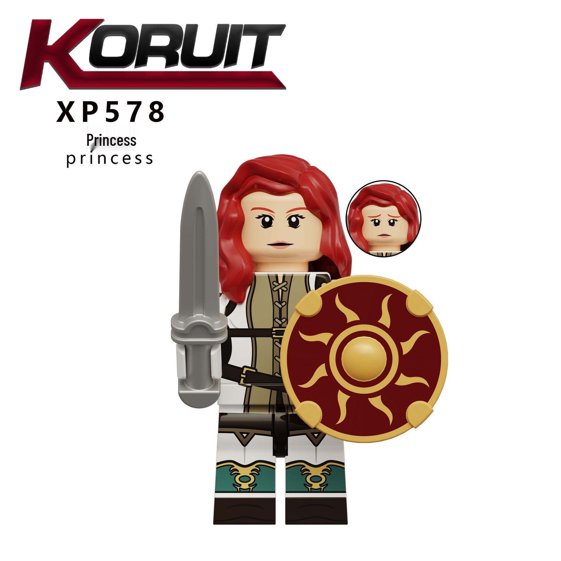 KT1078 Middle Ages Series: Rohan Soldier Princess Minifigure Building Blocks
