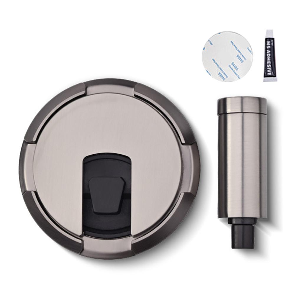 Zinc Alloy Mechanical Door Stopper No-Drill Push-Press Invisible Floor Door Stop Windproof Anti-Collision for Home