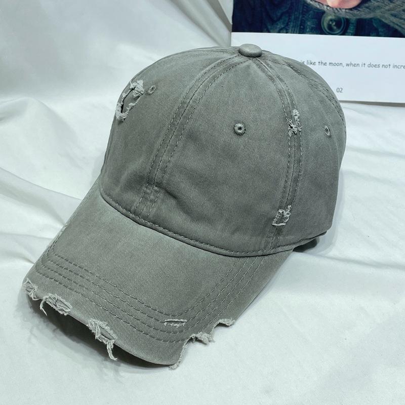Yiran bag Unisex Lente Effen Kleur Speciaal Baseballpet Mannen Vrouwen Zomer Retro Hiphop Gewassen Denim Gat Rand Casual Buiten Zon Hoed Mannelijk 56-59cm