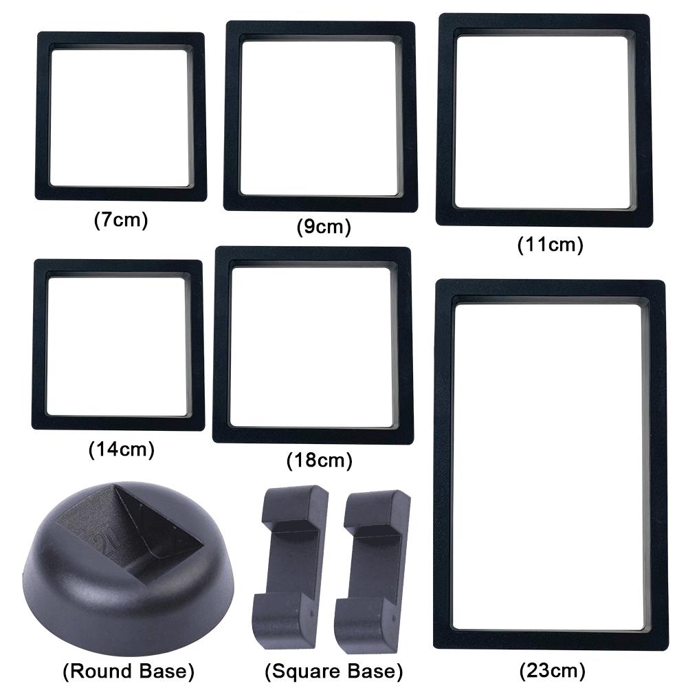 Floating Frame Display Stand Acrylic Ring Pendant Display Holder Creative for Antique Challenge Coins Medals Jewelry