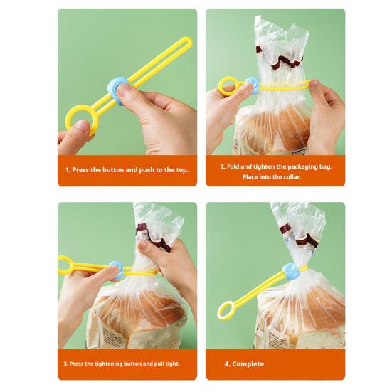 Dichtungsklammer Verstellbare Silikonbänder Snacks Mahlzeiten Vorratskammer Organisation Beutelclips Wiederverwendbare Küchenaufbewahrungslösung