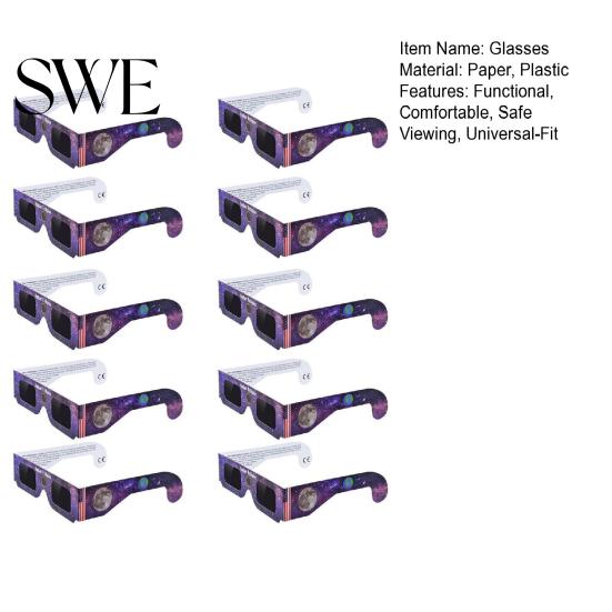 Filtre UV Lunettes d'Éclipse Solaire Professionnelles Lunettes Solaires IR Sécurité Adultes pour Observation Directe Protection des Yeux
