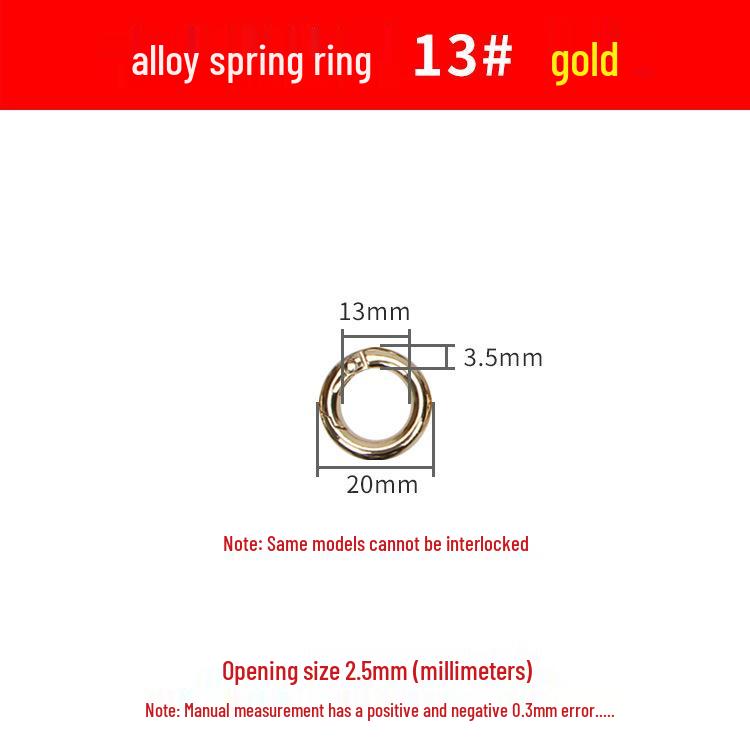 Federring Zinklegierung Handtaschenschließe - Großer runder Haken für Schmuck & Accessoires