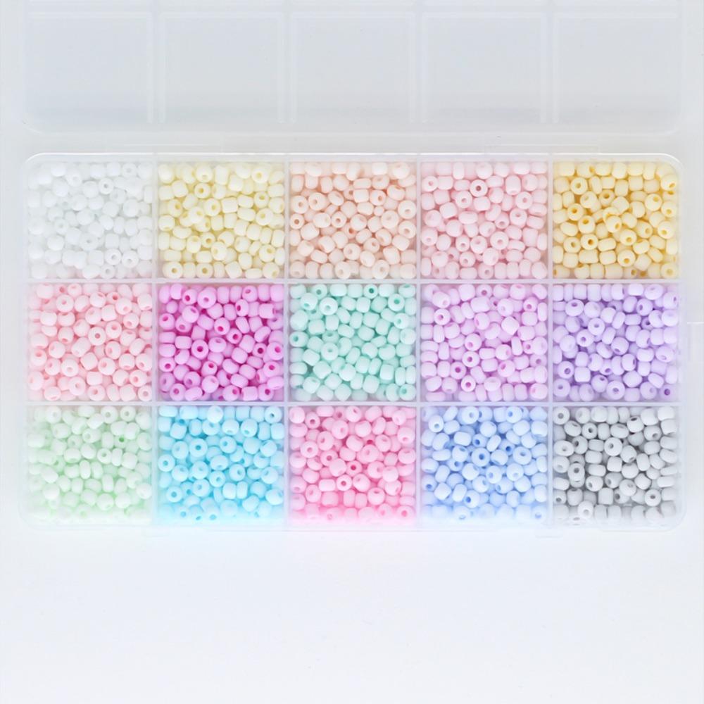 

NEW 3mm Size Jewelry Making Beads Candy Color DIY Seed Bead Set Regular Shape Beads Necklace Making белый