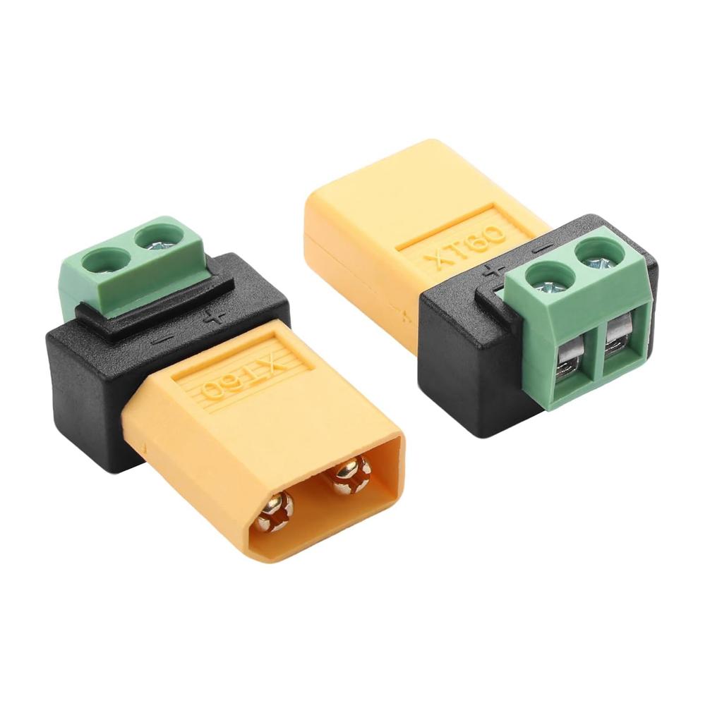 XT60 Male Female to 2PIN Screw Terminal Solderless Adapter Connector For Solar Panel FPV Drone Model Aircraft Balance Charger