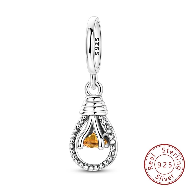 100% Copper New Zircon Star Moon Heart Clover Fit Original Charm Pendent Dangle Bracelet Diy Women Jewelry Gift