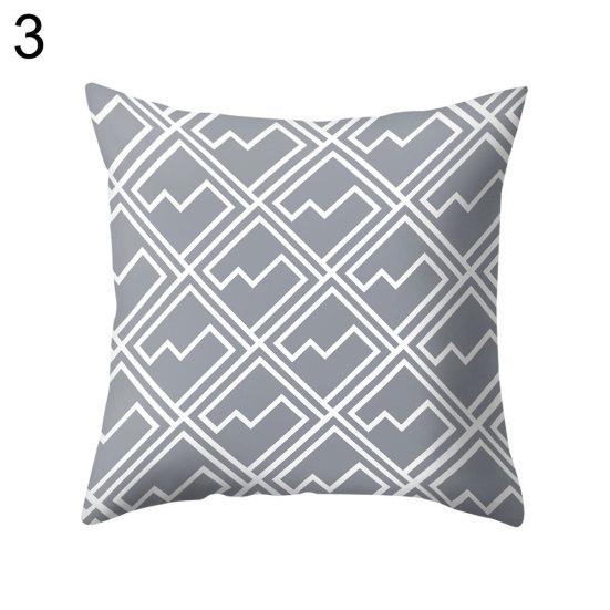 Grå geometrisk firkantet putebeskytter etui Putetrekk Sengetøy Artikler
