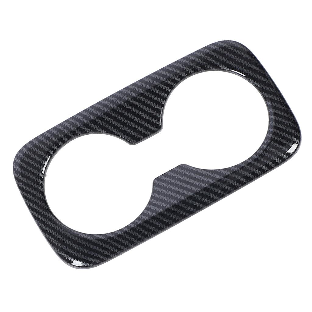 Rear Seat Cup Holder Panel Cover Trim Carbon Fiber Pattern Back Seat Water Cup Holder Frame Cover
