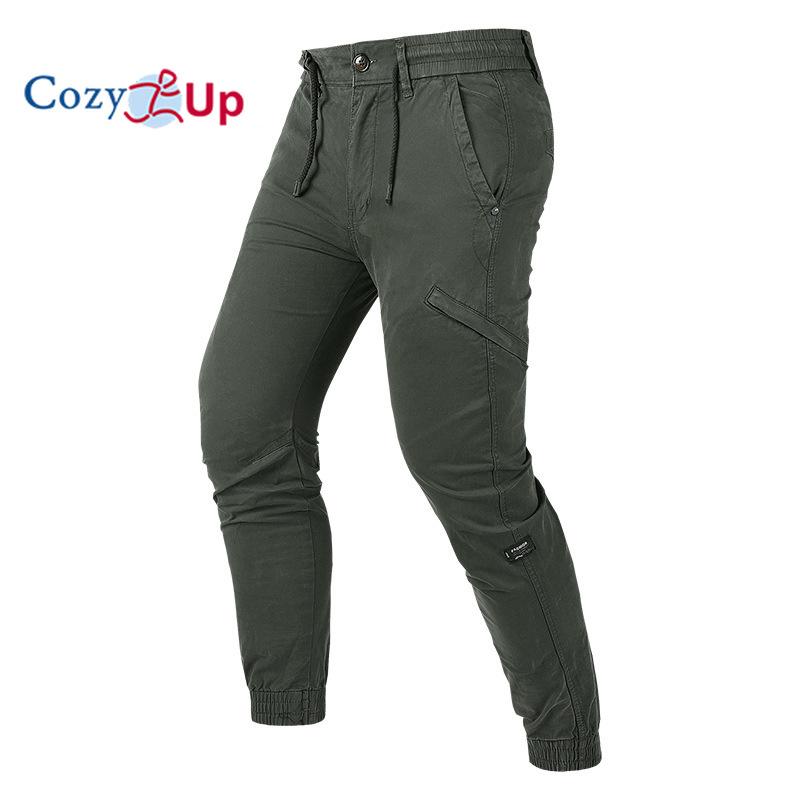 

Мужские рабочие брюки Cozy Up с множеством карманов и свободными ремешками на щиколотках для повседневной носки 38 зелёный
