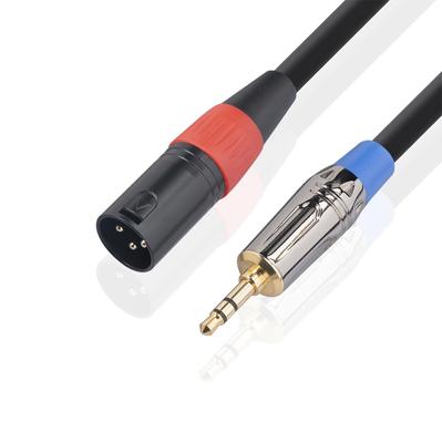 New Shielded 0.3m Gold-Plated 3.5mm Male To XLR Male Microphone Audio Adapter Cable