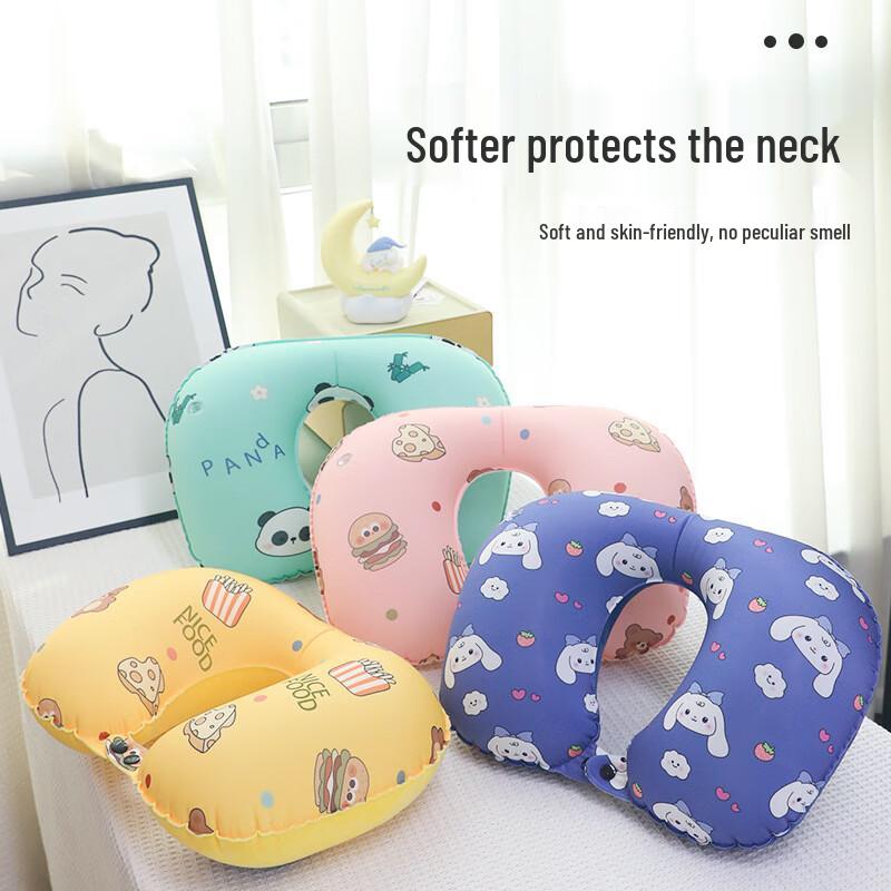 Xinjingzhou Dual-Sided Inflatable Travel Neck Pillow