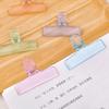 1Pcs Ins Transparent Binder Clips Kawaii Paperclips File Documents Tickets Clips Bookmarks Index Page Holder Office Binding Supplies