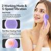 Facial Cleansing Brush, Silicone Face Scrubber with Heat and Vibration 5 Speeds, Waterproof Rechargeable Electric Face Scrub Bru