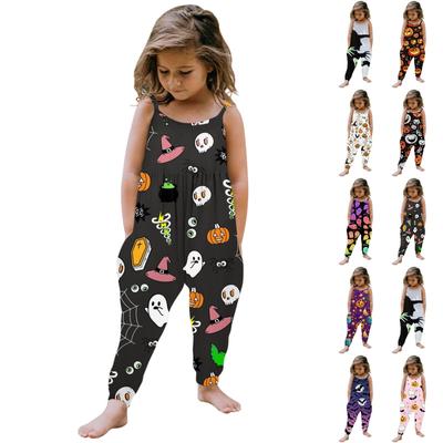 (1Y-6Y) Children's Sleeveless Lace-Up Printed Summer Bodysuit