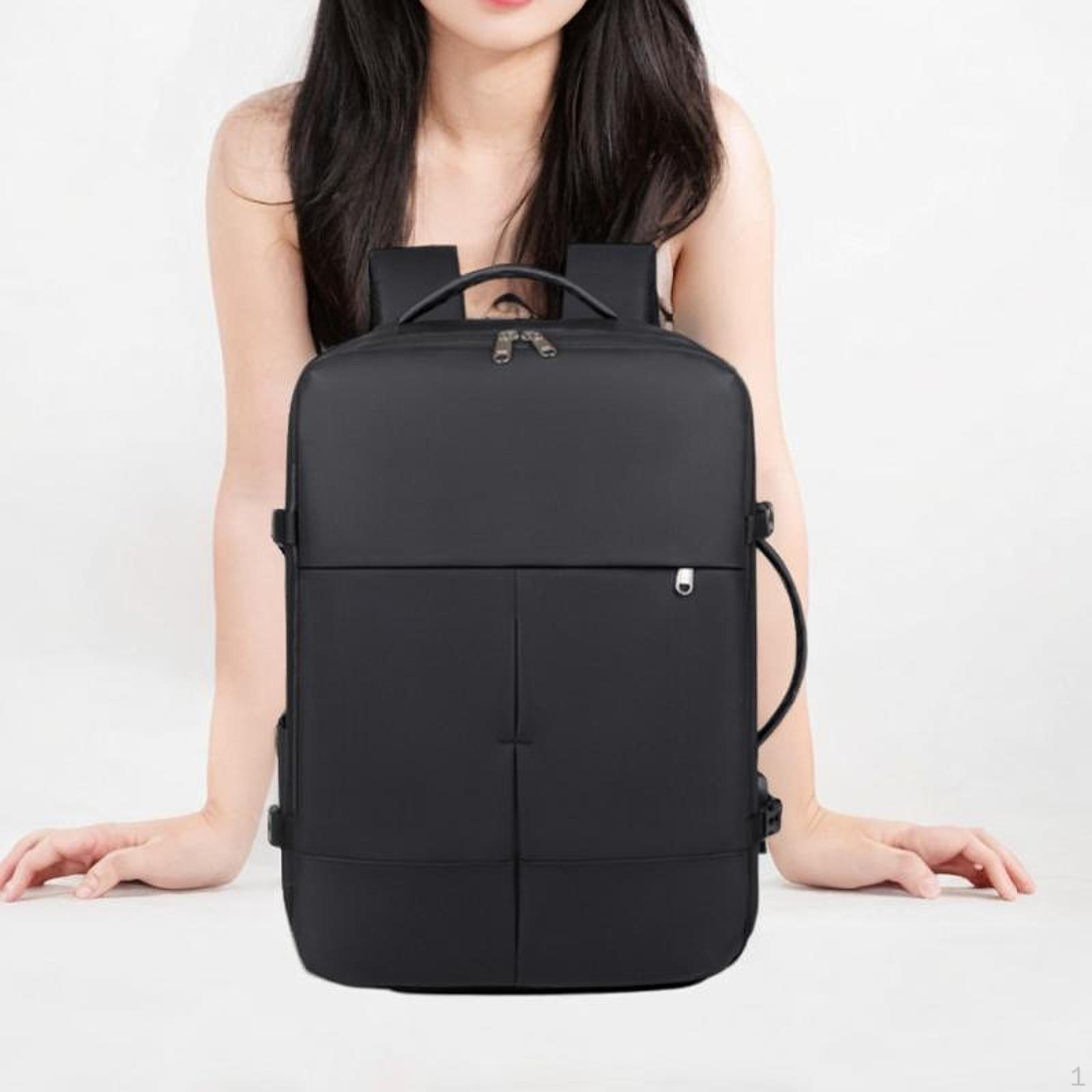 

Деловой рюкзак из ткани Оксфорд, рабочая сумка для 16-дюймового компьютера, офисные поездки для авиакомпаний чёрный