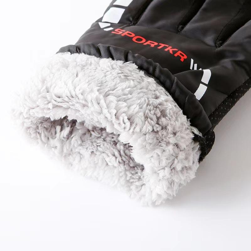 Cycling Gloves Warm and Velvet Men's and Women's Winter Windproof and Waterproof Outdoor Riding Motorcycle Takeaway Cold Cotton Gloves