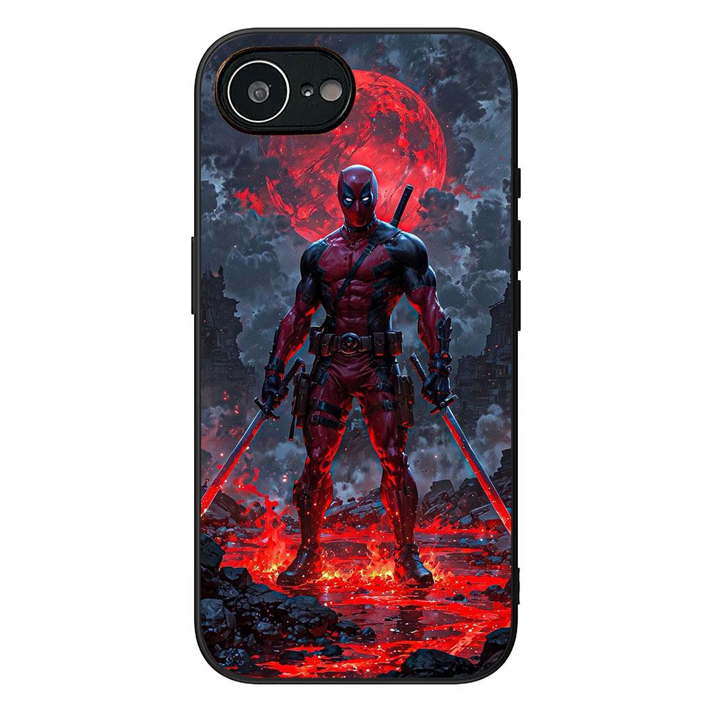 Deadpool Marvel Casing Phone Cover for Apple iPhone 16 15 14 11 Pro Max 7 8 Plus SE2 SE3 SE 2022 2020 Case