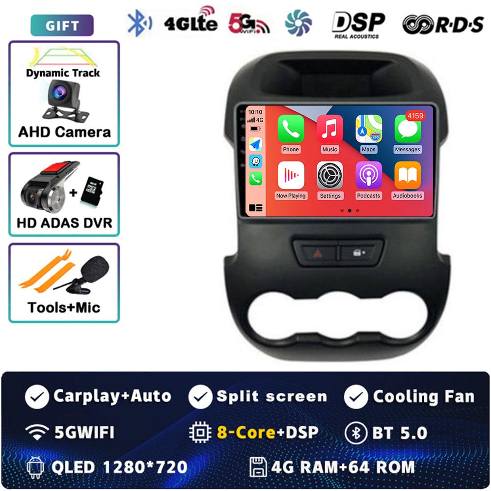 Android 14 Carplay Car Radio For Ford RANGER F-250 2011 - 2014 Multimedia Video Player Navigation GPS Stereo 2Din DVD Head Unit