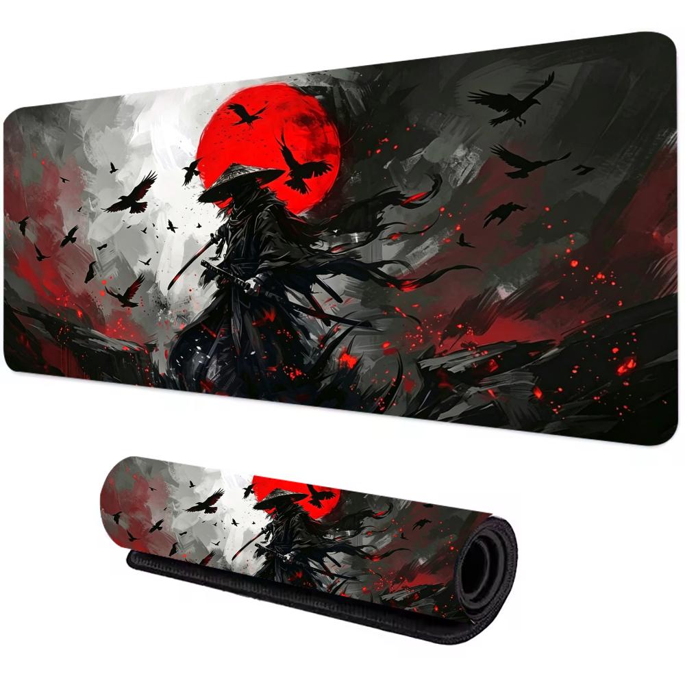 Mouse Pad Războinic Samurai Accesorii Computer Gamer Covoraș Masă Tastatură Mousepad Negru Companie Gaming Laptop Accesoriu Birou PC