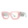 Vintage Square Big Frame Glasses Frame Fashion Wood Frame Glasses Female Transparent Optical Green Eyeglasses