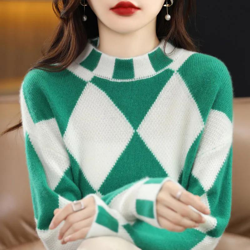 Fashion Wool Sweater Basic Cashmere Women Knitwear Pullover Turtleneck Long Sleeve Autumn Winter Clothing Tops