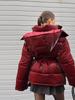 Women's Hooded Long Sleeved Slim Zipper Pocket Winter Jacket