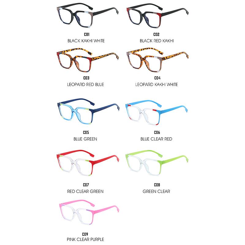 New Multi-Color Fashion Square Glasses Unisex Anti-Blue Light Eyewear