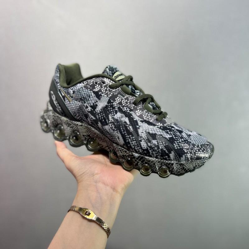 Men Women Running Shoes Lightweight Breathable Flyknit Upper Full Length Air Cushion Comfort Walking Sneakers