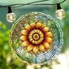 Sunflower Metal Wind Spinner Outdoor Garden Decor 360 Rotating Hook Easy Installation Vibrant Yard Art No Power Needed