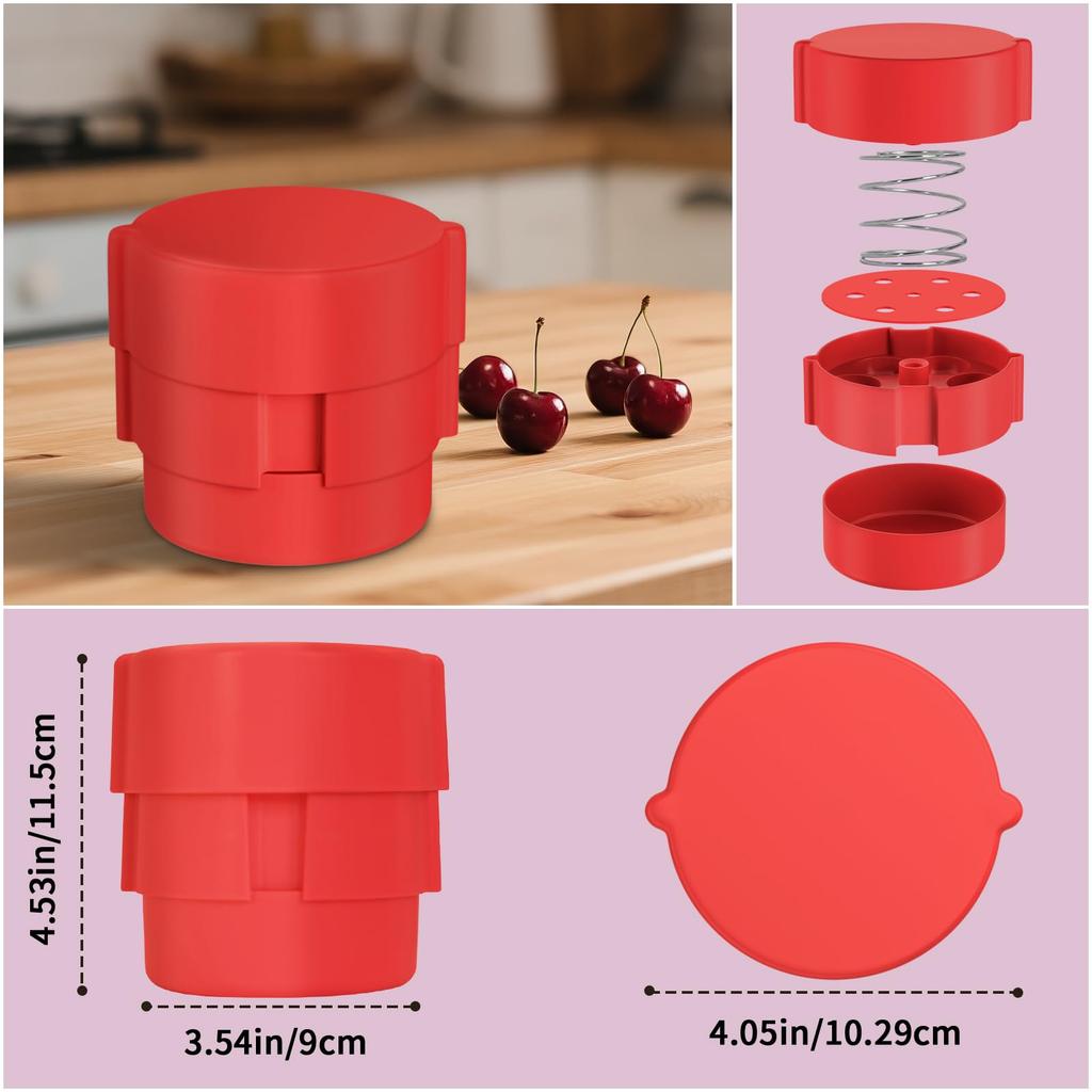 Cherry Pitter - Multiple Cherries Seed Remover Labor-Saving Push Down Cherry Pitter Tool Pit Remover